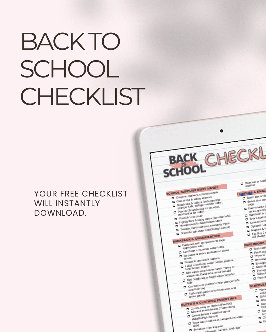 Back to School Checklist Every Mom Needs (Free Printable)
